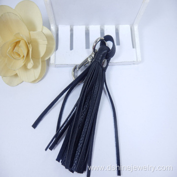 Wholesale Keyring Handmade Leather Tassel Keychain For Bag